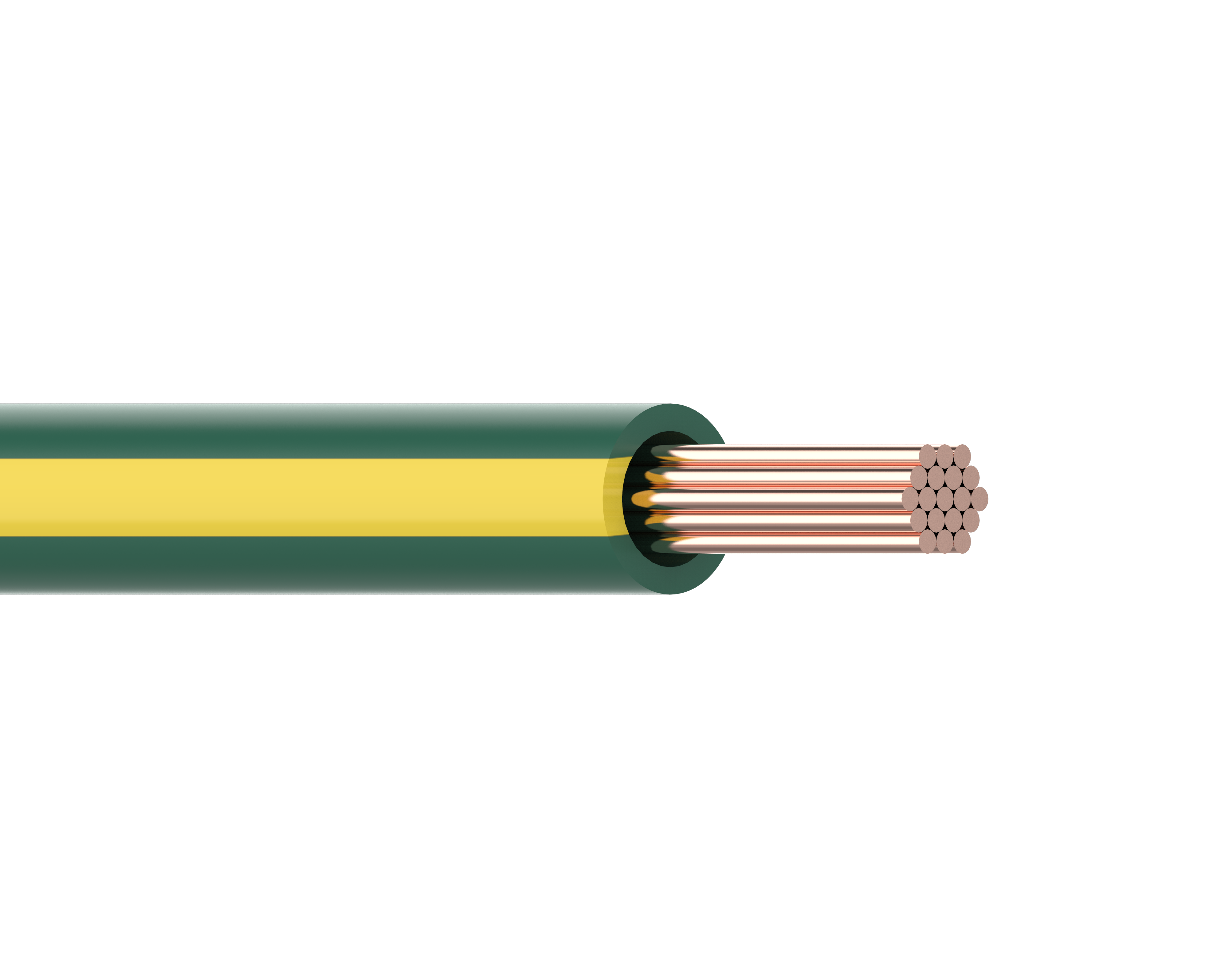 Primary wires V1 綠色+黃色條紋